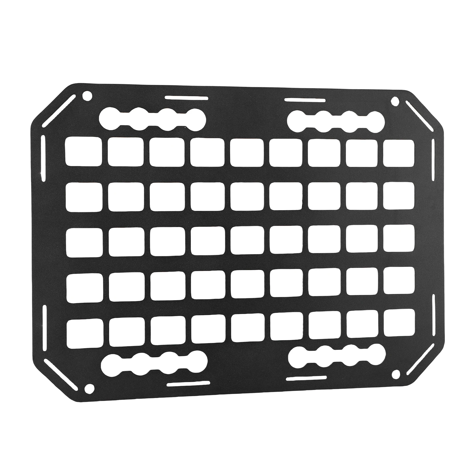 

Truck Bed Molle Panel Rack 11x15.3x0.1in Aluminum L Track Cargo Storage Organizer for Cars SUVs Pickup RVs Side Bed Molle Panel