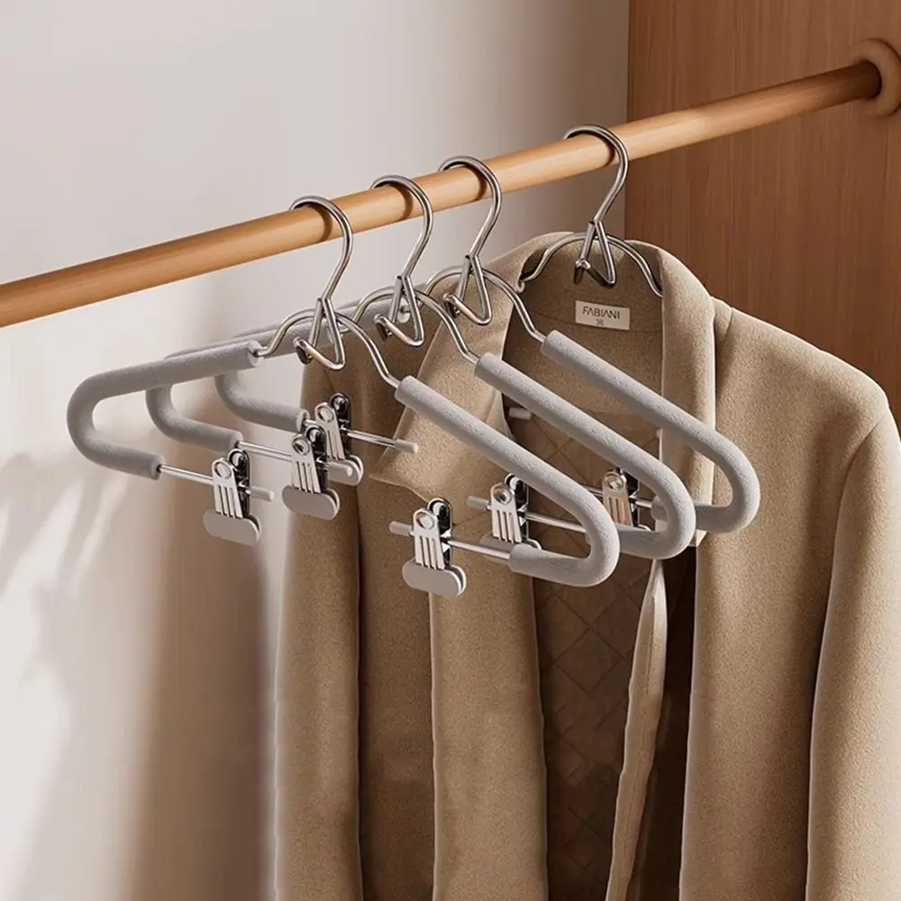 

5Pcs Stackable Sponge Underwear Drying Rack No Trace Space Saving Non-Marking Hanger with Clips Anti-slip Clothes Hanger