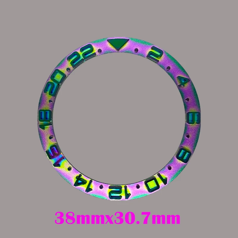 38mm*30.6mm Curved Convex Metal Bezel Insert Ring Fit for SKX007 SKX009 SRPD GMT SUB Seamaster 300 Watch Case Bezel Ring Parts