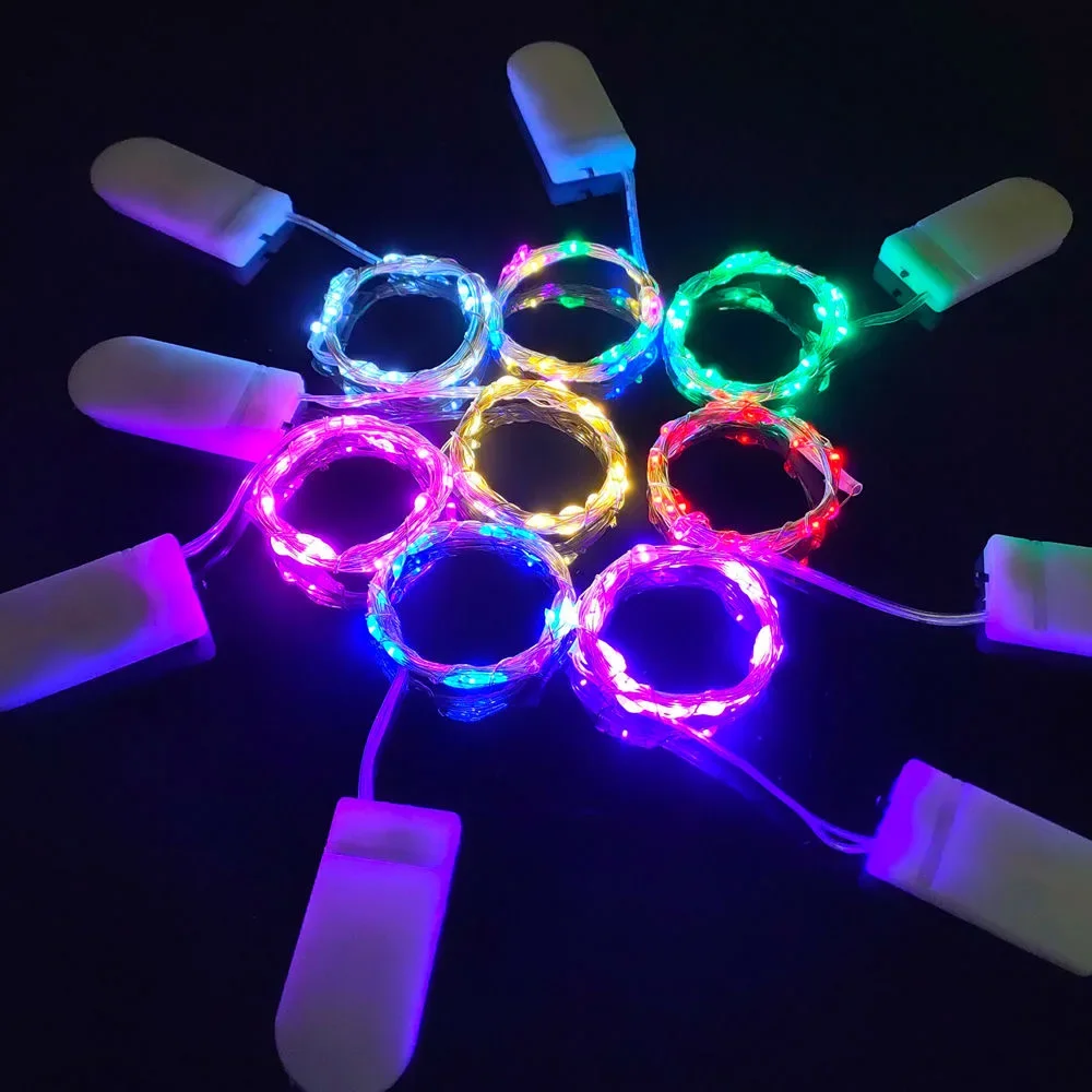 50 LED-Lichterketten batterie betriebene Kupferdraht Girlande Lichterketten Schnur Weihnachten Outdoor Garten Party Schlafzimmer Dekoration