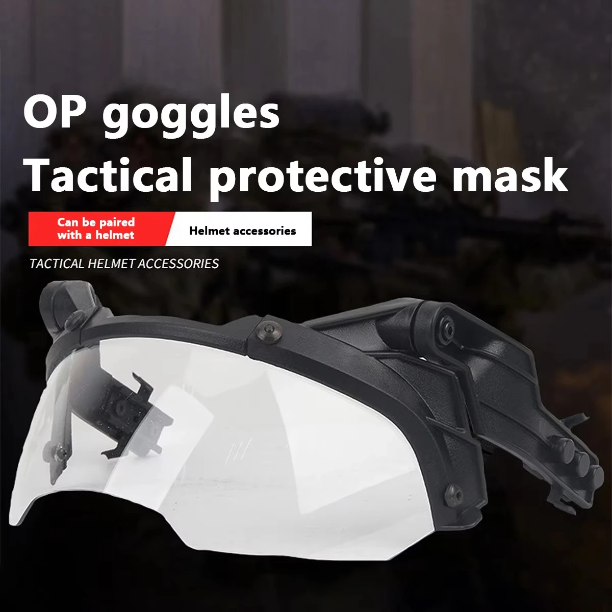 Guía RÁPIDA, gafas para casco táctico, guía para casco AF RÁPIDO desmontable de 90 grados, gafas protectoras antivaho y antidisturbios OP CS