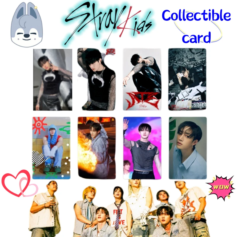 

Новые коллекционные двухмерные открытки и маленькие карточки SKZOO Stray Kids Wolf Chan Bbokari Quokka для мальчиков и девочек