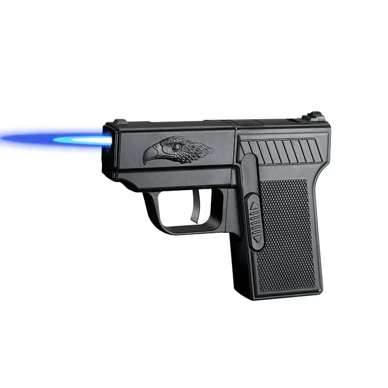 جديد في الهواء الطلق صندوق سجائر محمول نفخ ولاعة يمكن أن تحمل نوع البندقية سبليت جت نفخ يندبروف أخف الرجال أداة #5