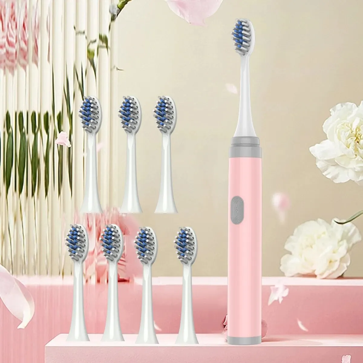 F1 Adult Electric Toothbrush Smart Brushing IPX7 Waterproof Replaceable Brush Head (Batteries Not Included)