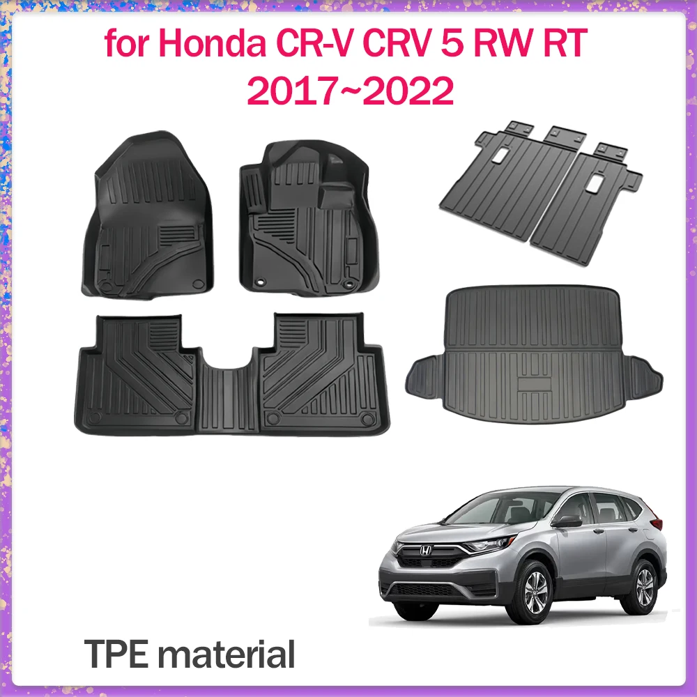 

Floor Mat for Honda CR-V CRV 5 RW RT Breeze 2017~2022 TPE Foot Interior Liner Waterproof Trunk Seats Back Pad Carpet Accessories