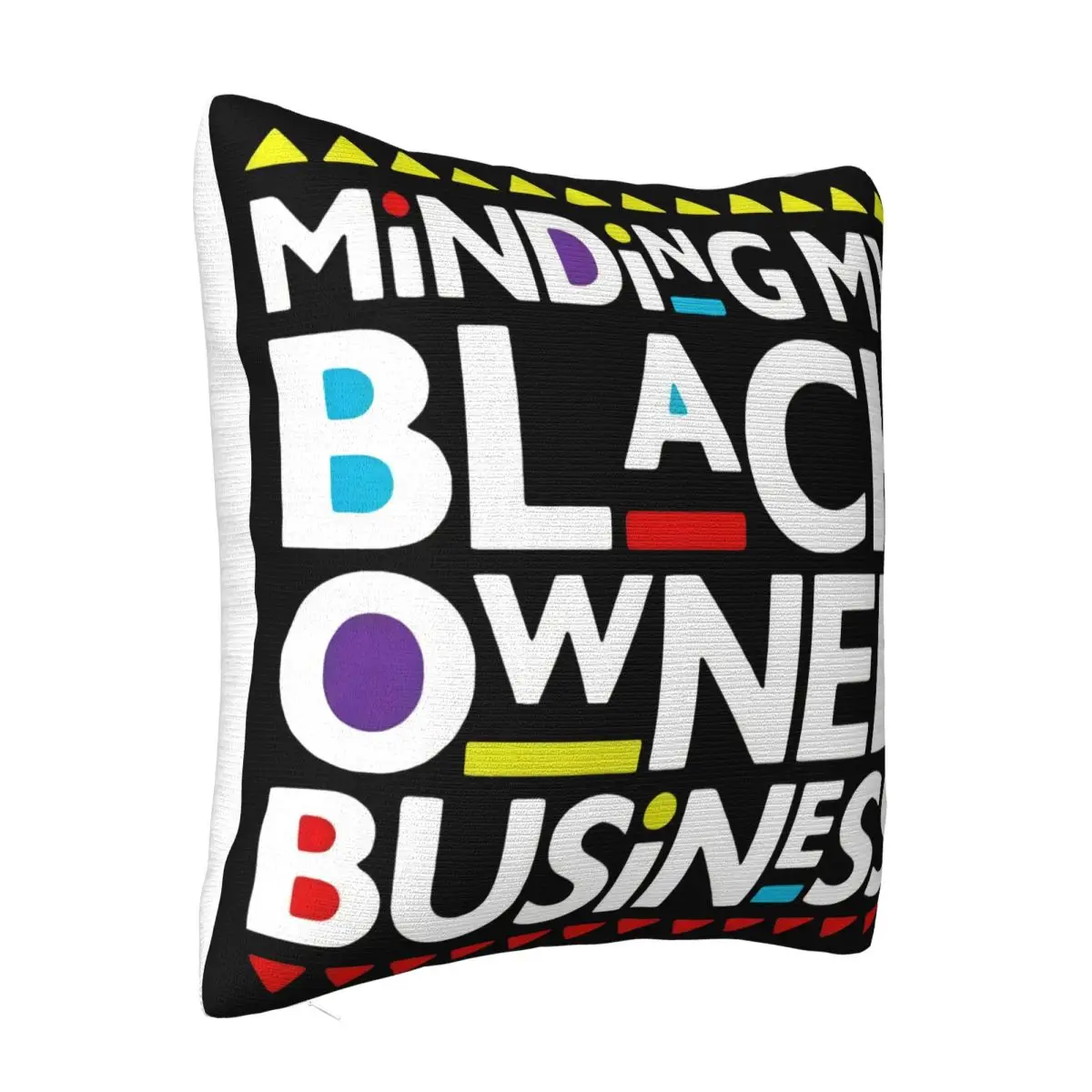 Minding My Black Owned Business Melanin Poppin Colorful Design Men's Baseball Baseball Pillow Case