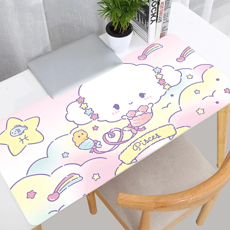 Mauspad Cogimyun Edge Weiß Computer Laptop Anime Tastatur Mauspad Großes Mousepad Tastaturen Pad Gamer Decoracion Schreibtischunterlage