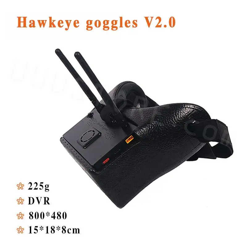 

New Hawkeye Little Pilot Goggles V2.0 DVR NTSC/PAL 800x480 5.8G 48CH Dual Receiver FPV Goggles For RC Racer Drone Part