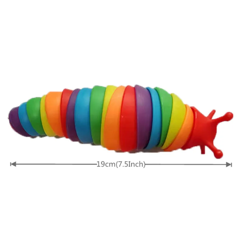 Flexible Fingertip Sensory Montessoris Toy Antistress Squirming Slug Autism Toys Autism Chiledren Gift Decompression Slug Cute