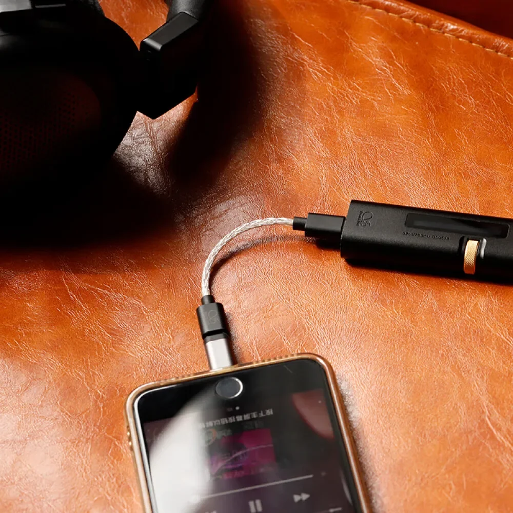 SHANLING L3 Neotech محول كابل الصوت من الفضة النقية من النوع C / Lightning to Type-C لـ UA3 UA5 DAC iOS Android