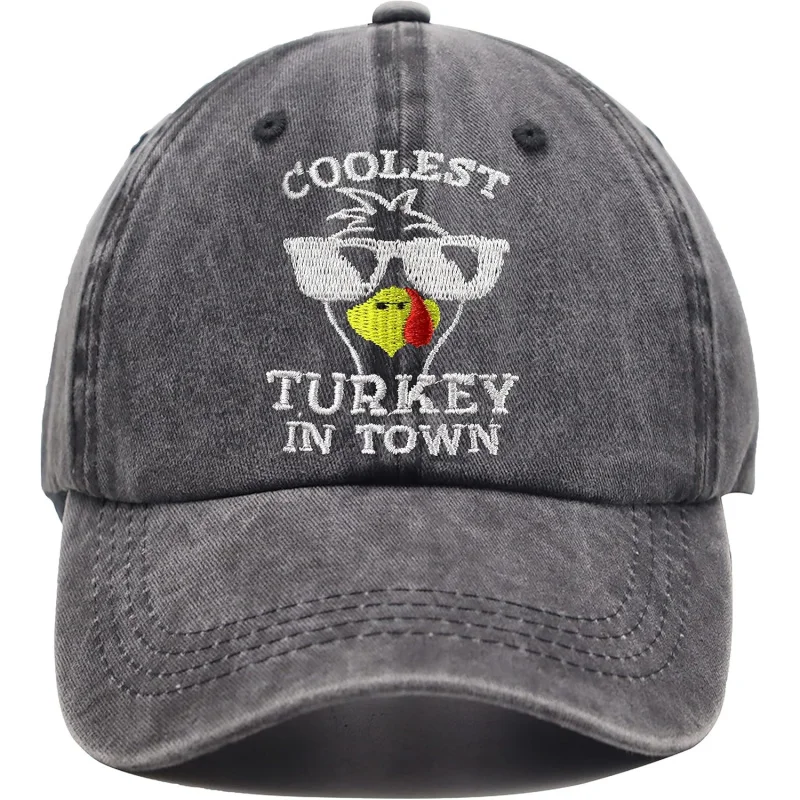 Happy Thanksgiving Decorations Gifts Hat for Men Women, Funny Gobble Turkey Adjustable Holiday Baseball Cap