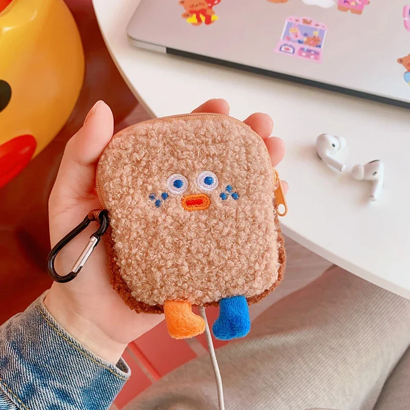 

Cartoon Plush Storage Bag Data Cable Wired Earphone Storage Box USB Charger Mini Headphone Case Bag