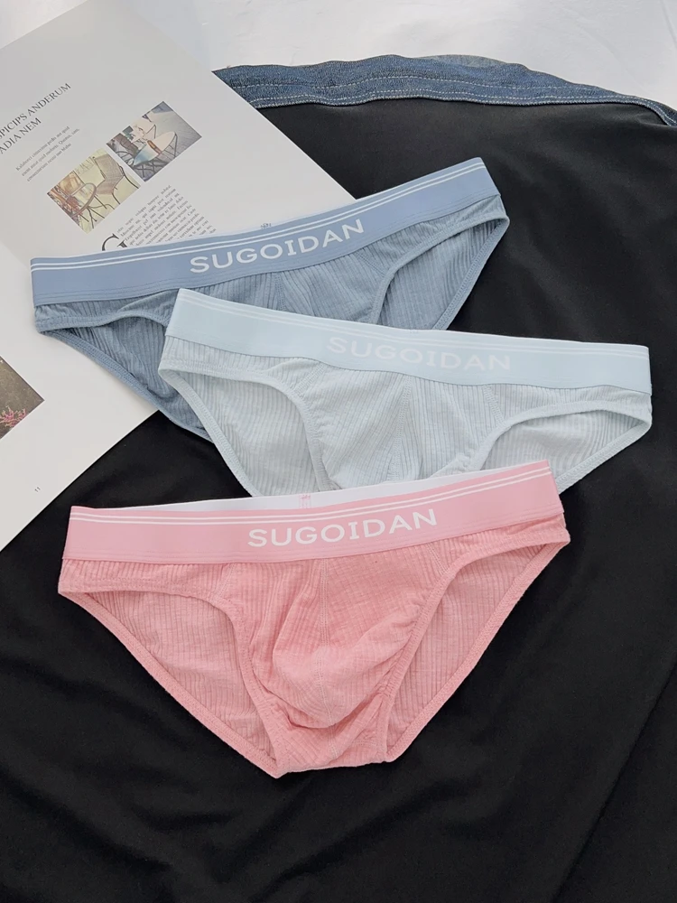 soft modal low waist sexy U convex thin comfortable breathable pink underwear postage men\'s underwear briefs