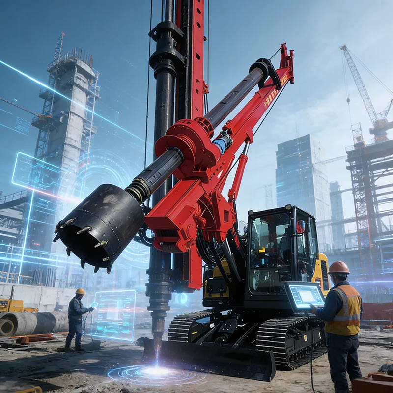 Hydraulic Rotary Water Well Drilling Rig Portable Borehole Drilling Machine for Rock Soil Foundation Pile Construction Projects