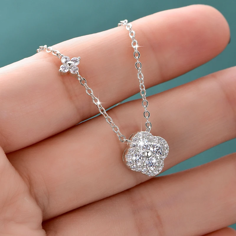 Rrjzz GRA-zertifizierte D-Color VVS1 Moissanit-Anhänger-Halskette, Labor-Halskette mit Imitationsdiamant für Frauen, Charm-Halskette, Schmuck, Geschenk – Detail 15