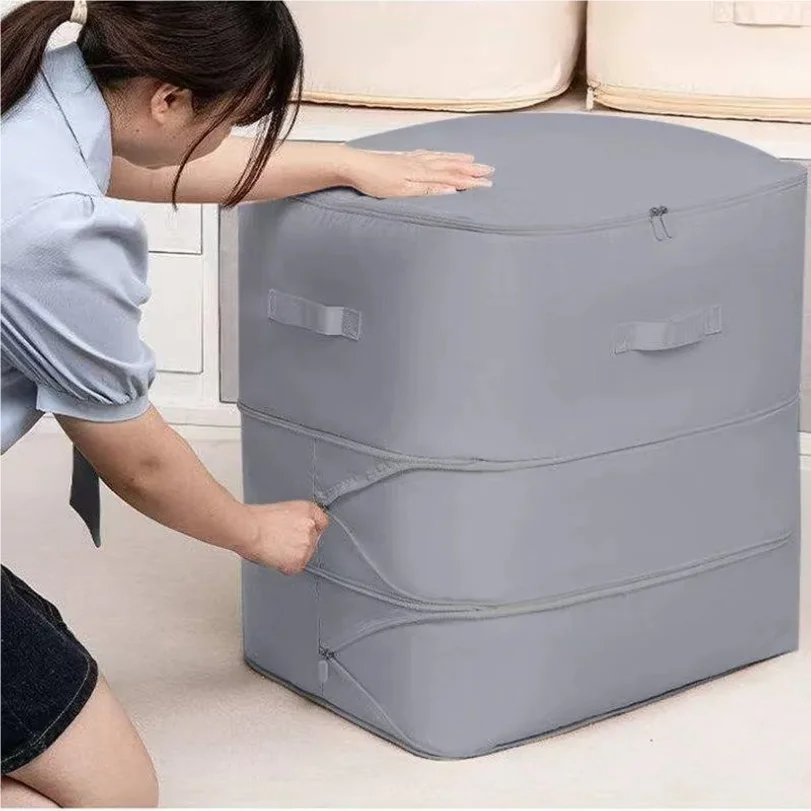 

Heavy-Duty Self-Compressing Storage Bag - Portable Organizer for Clothes, Blankets & Quilts, Ideal for Closet Organization