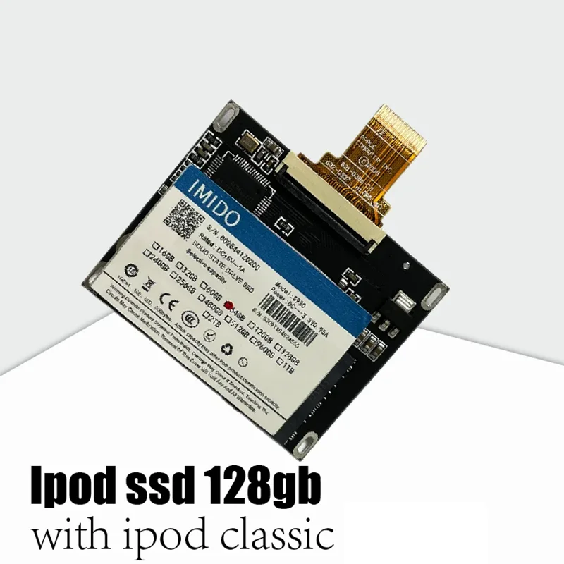 Kit de actualización de vídeo/Ipod Classic SSD 128gb piezas incluidas 5ta 6a 7a generación contraportada/Kit de herramientas de instalación para Ipod Video/Classic