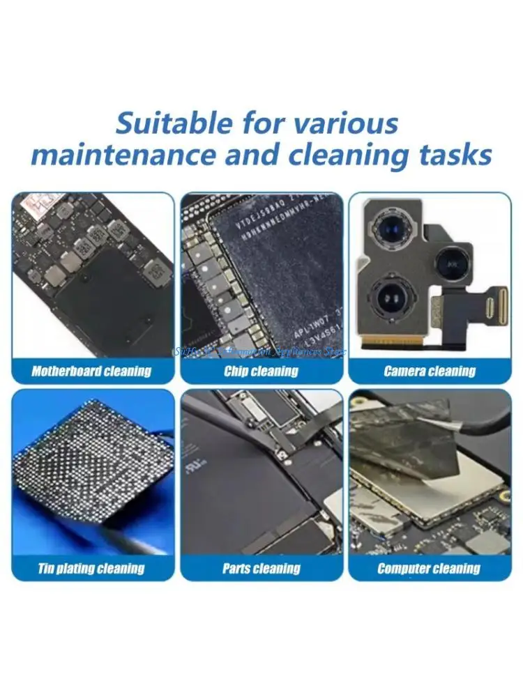 

Multipurpose Static Less Cleaning Brush Fit for Computer Gadget Repair Double Detachable Head Soldering Pad Dust Removal