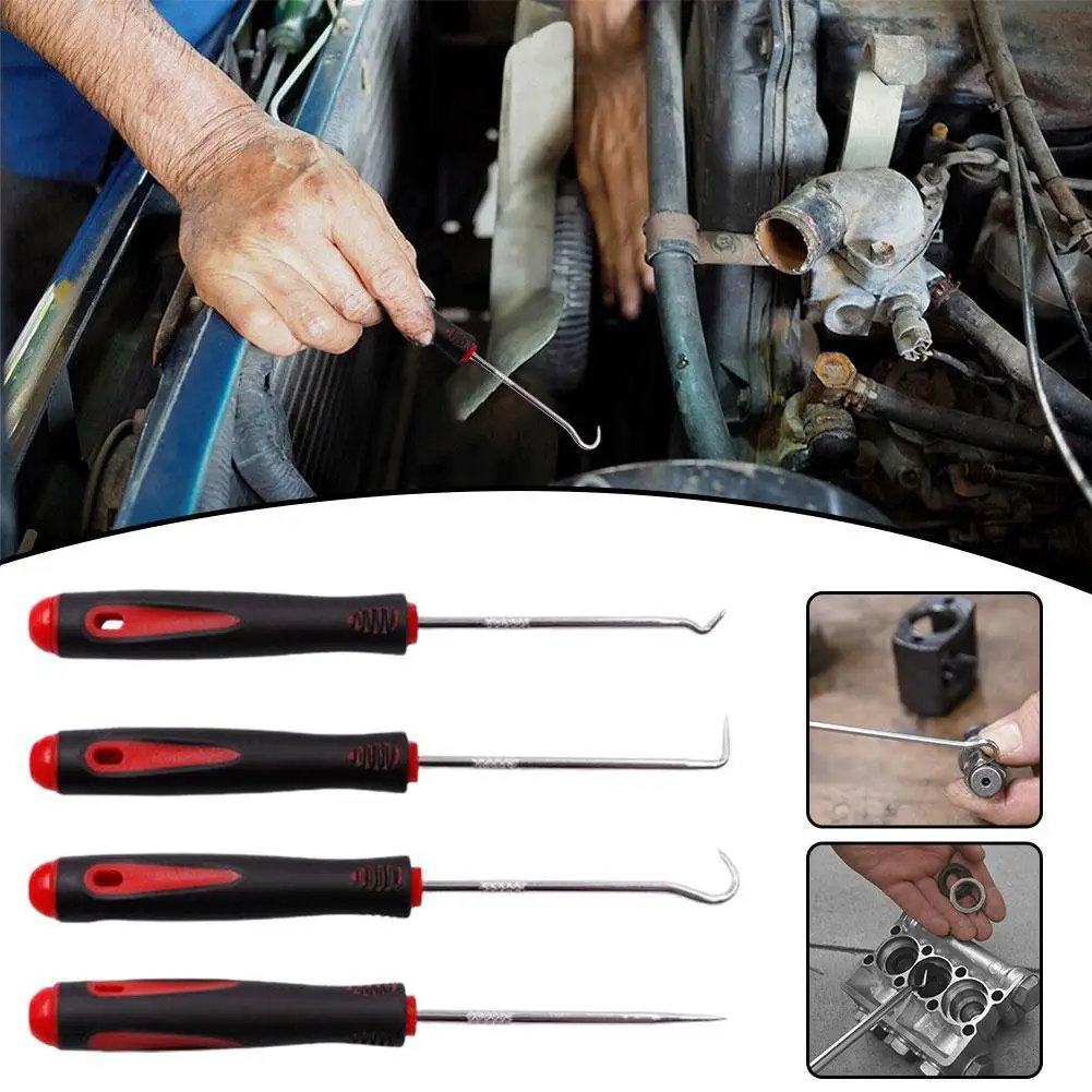 4Pcs 16cm Car Auto Vehicle Oil Seal Screwdrivers Set O Seal Gasket Puller Remover Pick Hooks Tools Sealing Repair Tools