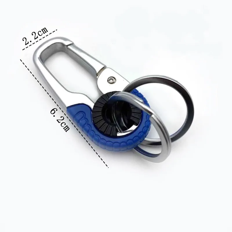 Men\'s Keychain Hook Stainless Steel Buckle Outdoor Carabiner Climbing Tool Double Ring Car Fishing Key Ring Car Hook Accessories