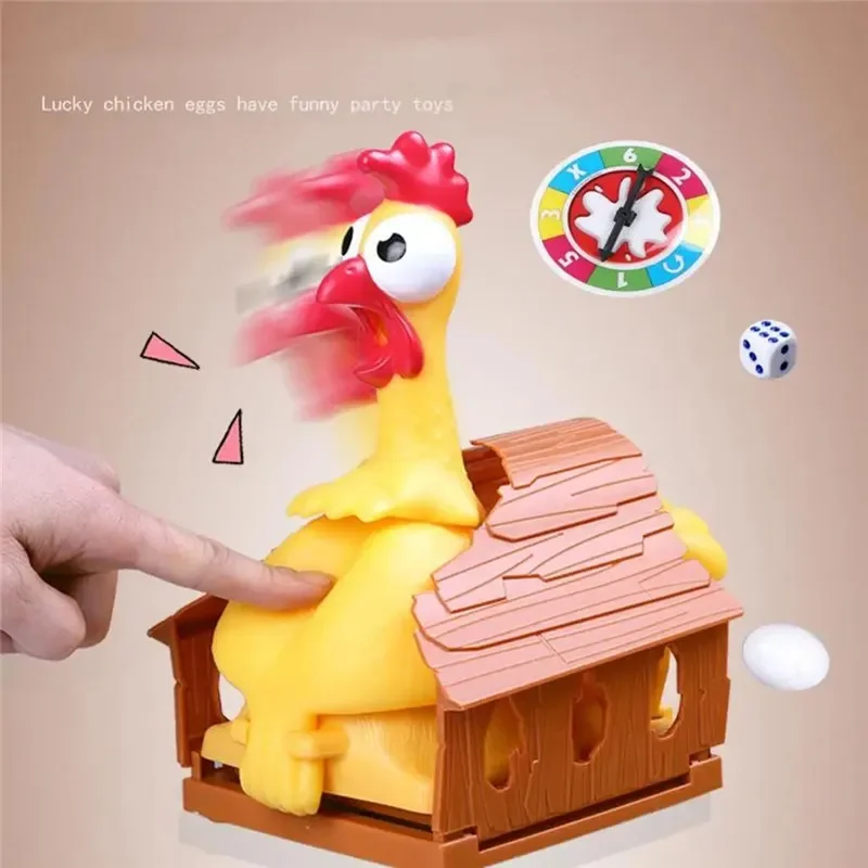 Lucky Chicken Board Game Toys Chicken Laying Eggs Family Parent-child Interactive Toys Gags Joke Party Table Game Toys for Kids