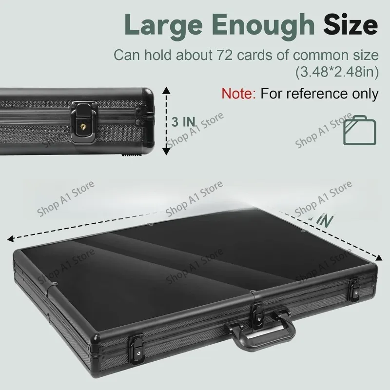 Silver Aluminum Acrylic Transparent Top Display Stand Portable Supplier Trade Display Case for TCG Cards with Lock Function