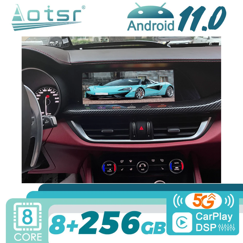 For Alfa Romeo SUV 2017-2019 Android Car Radio 2Din Autoradio Stereo Multimedia Receiver Video Player GPS Navi Unit Carplay