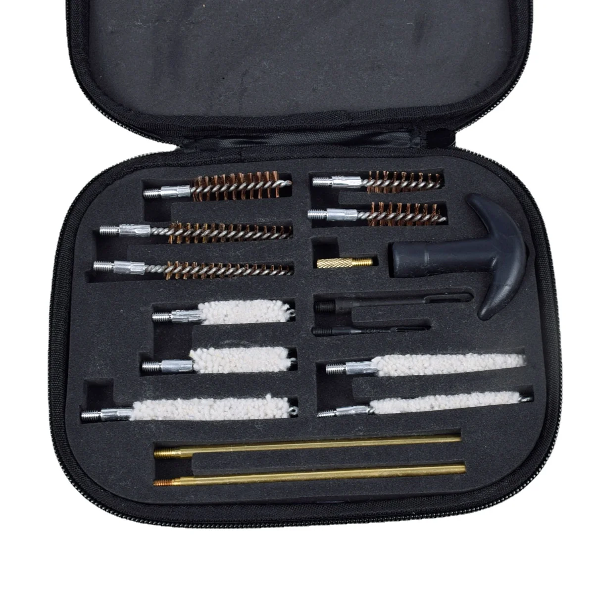 19Pcs Universal Tactical Gun Cleaning Kit Handgun Rod Pistol Brush Tool for .22/.38/9mm/.40/.45 Caliber Hunting Accessories