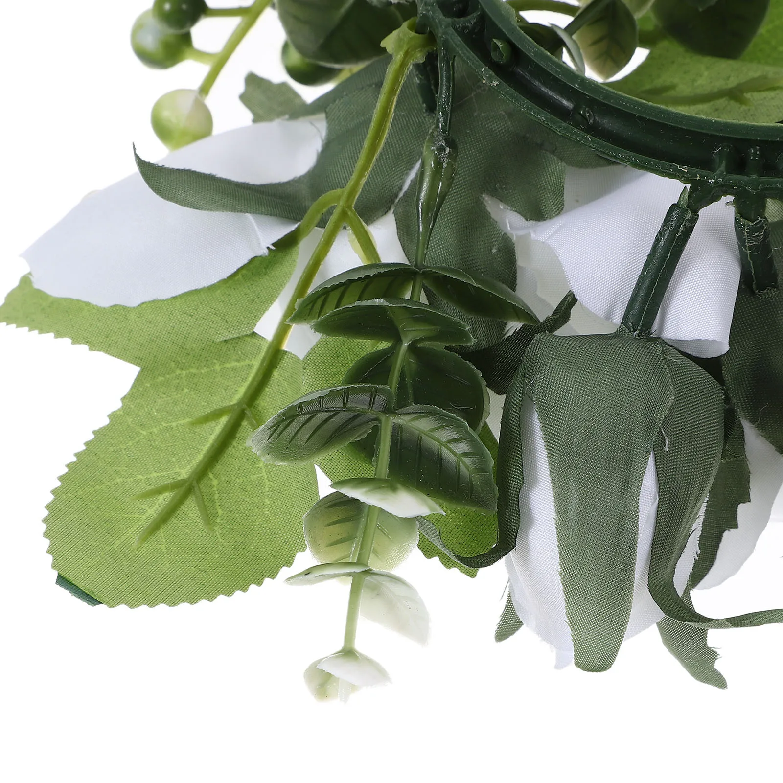 

Artificial Rose Ring Wreath Realistic Floral Ring for Wedding Table Party Decoration Romantic Home