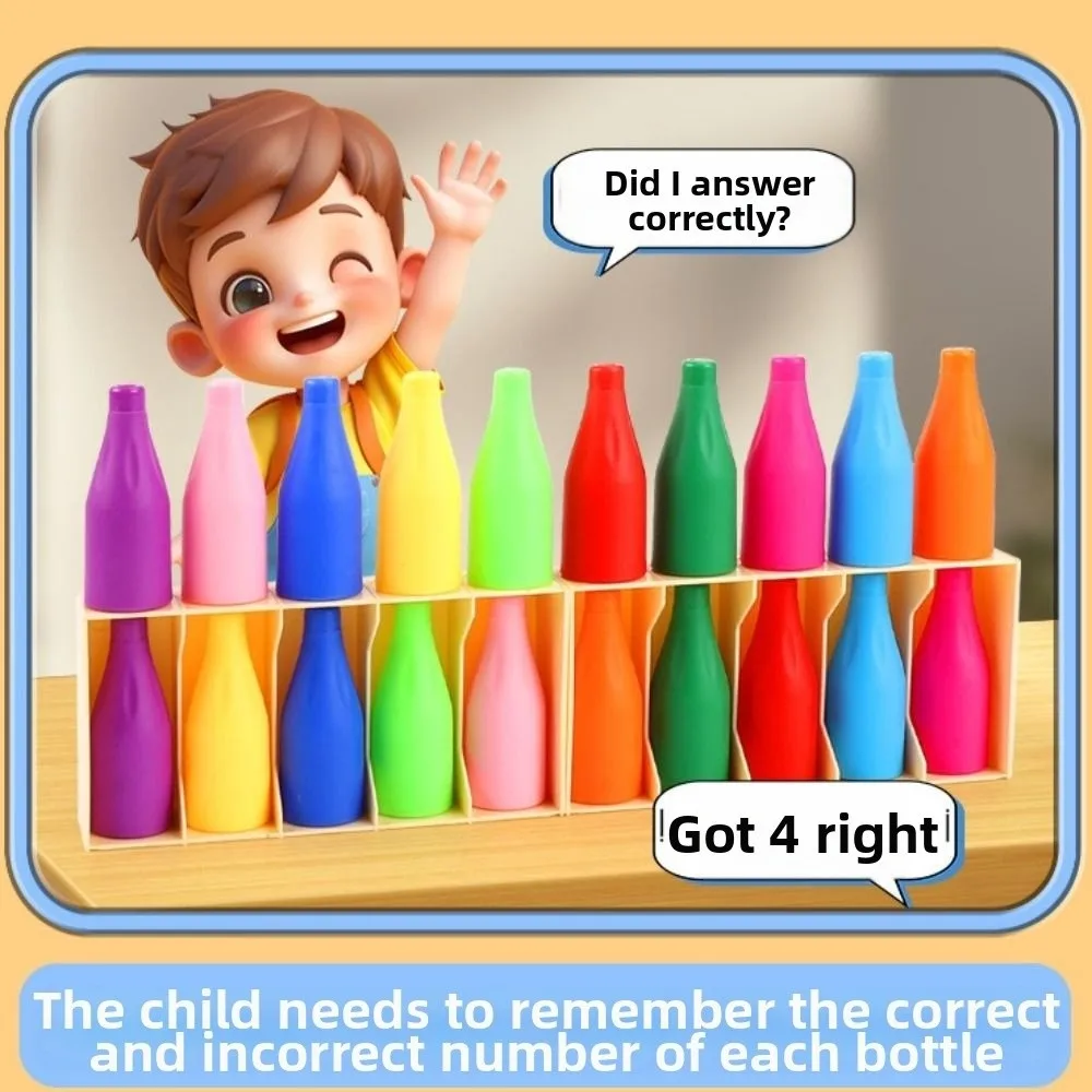 Jeu de correspondance de bouteilles créatif, 2 ensembles, pensée logique Interactive, jouets de tri des couleurs Montessori, éducation précoce