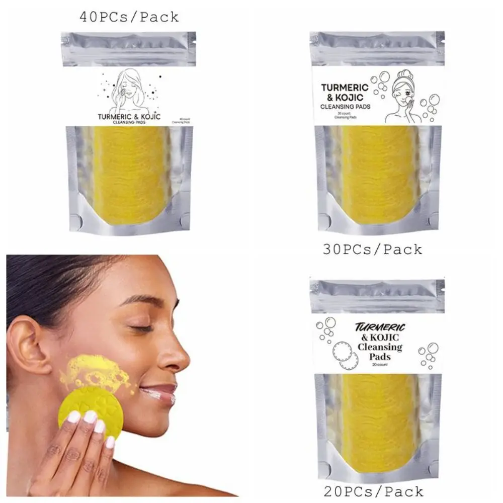 Helps Balance Skin Oil Kojic Acid Turmeric Cleansing Pads Exfoliating Cleans Deep Natural Turmeric Face Cleansing Pads