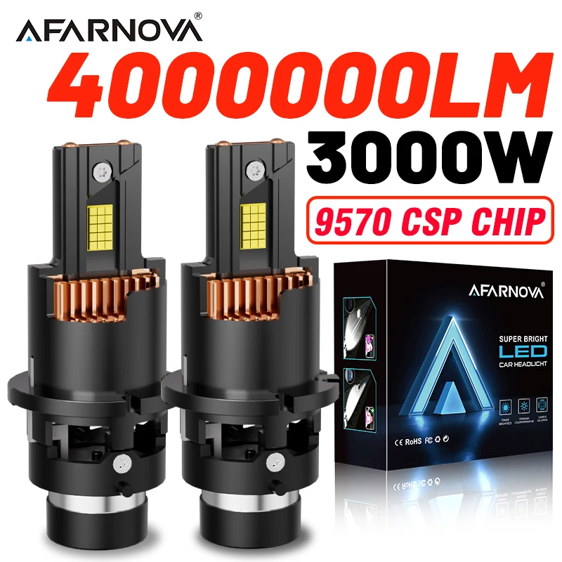 

D2S D4S D2R D4R LED Car Headlight Canbus 3000W Xenon Bulbs HID D1S D3S D1R D3R 4000000LM High Power 6500K Auto Turbo Lamp Light