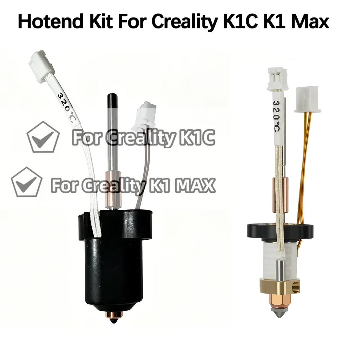 

For Creality K1C Hotend Kit Quick Swap Ceramic Heating Block High Flow 3D Printer Parts For K1 Max K1 SE