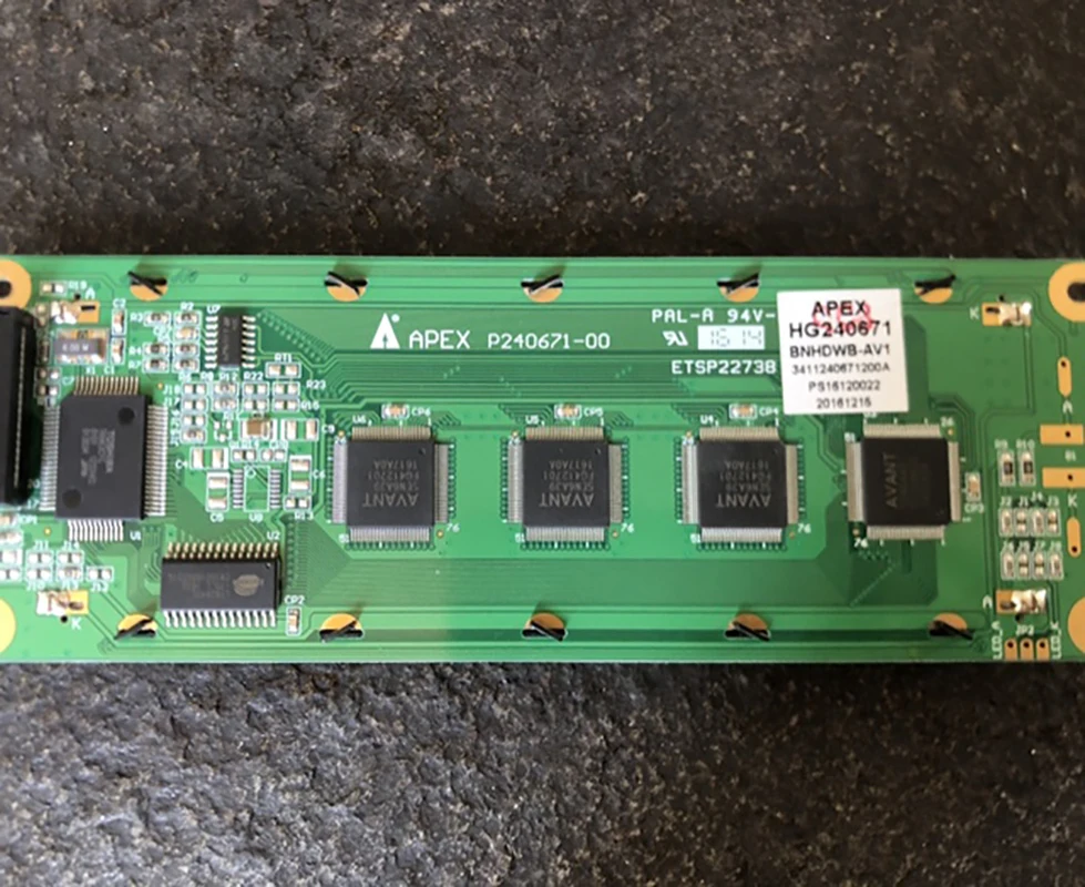 Panel de visualización de pantalla LCD APEX P240671-00