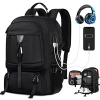Large Travel Backpack Men Separate Shoe Compartment Business Bag Outdoor Sports Waterproof Man 50L 80L Black Storage Backpacks