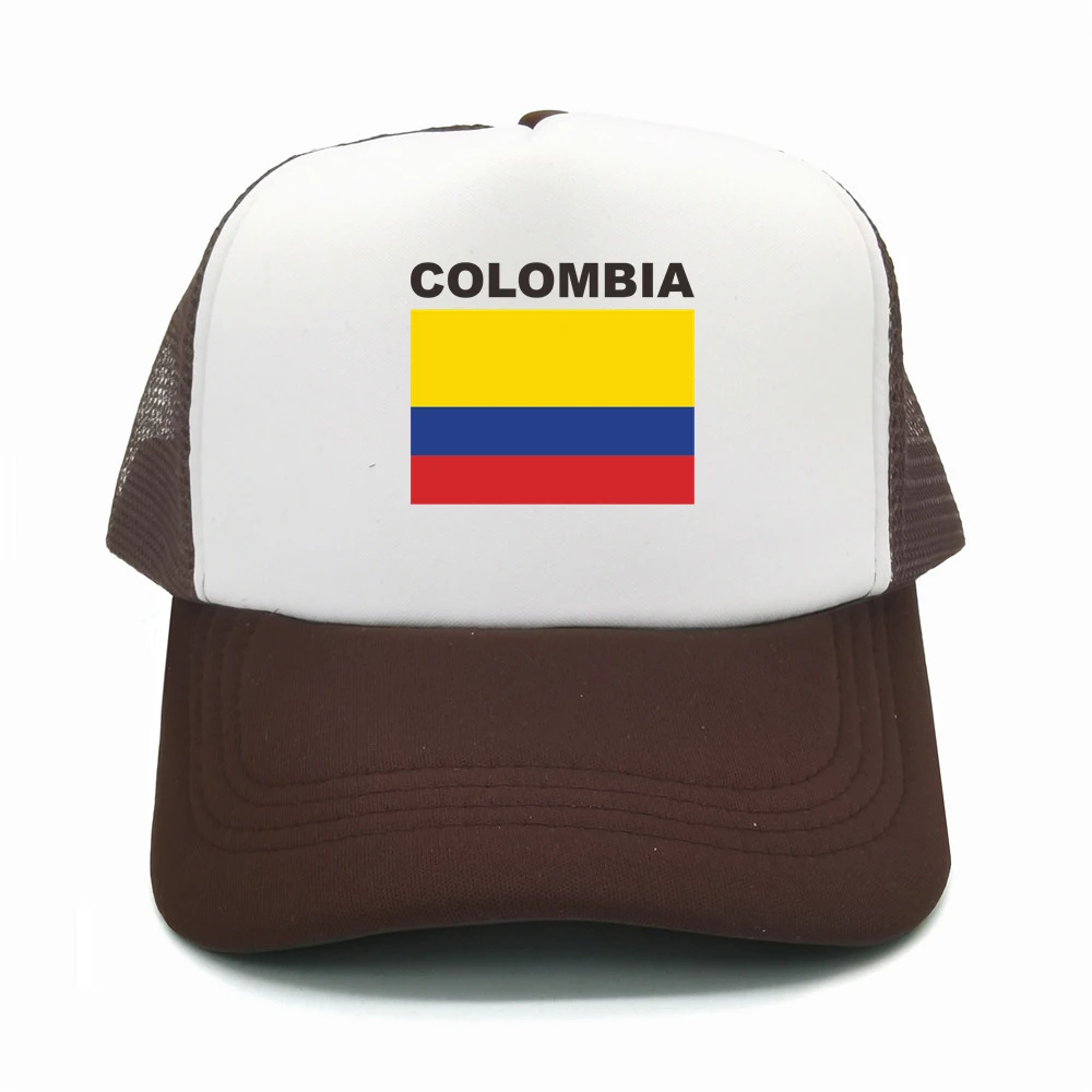 Colombia Flag Trucker Cap Summer Men Cool Hat Baseball Cap Unisex Outdoor Mesh Net Caps