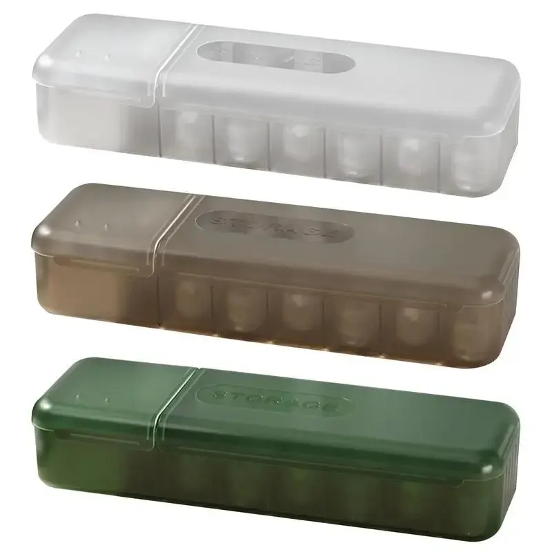 Data Cable Storage Box Double Open Lid with 7 Compartments Plastic Dustproof Charger Plug Desk Cable Box Ornaments Storage Box