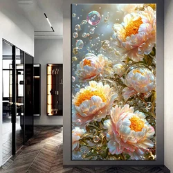 Beautiful Peony and Lily Flowers Picture Diamond Painting New Diy Cross Stitch Full Diamond Mosaic Embroidery  Home Decor