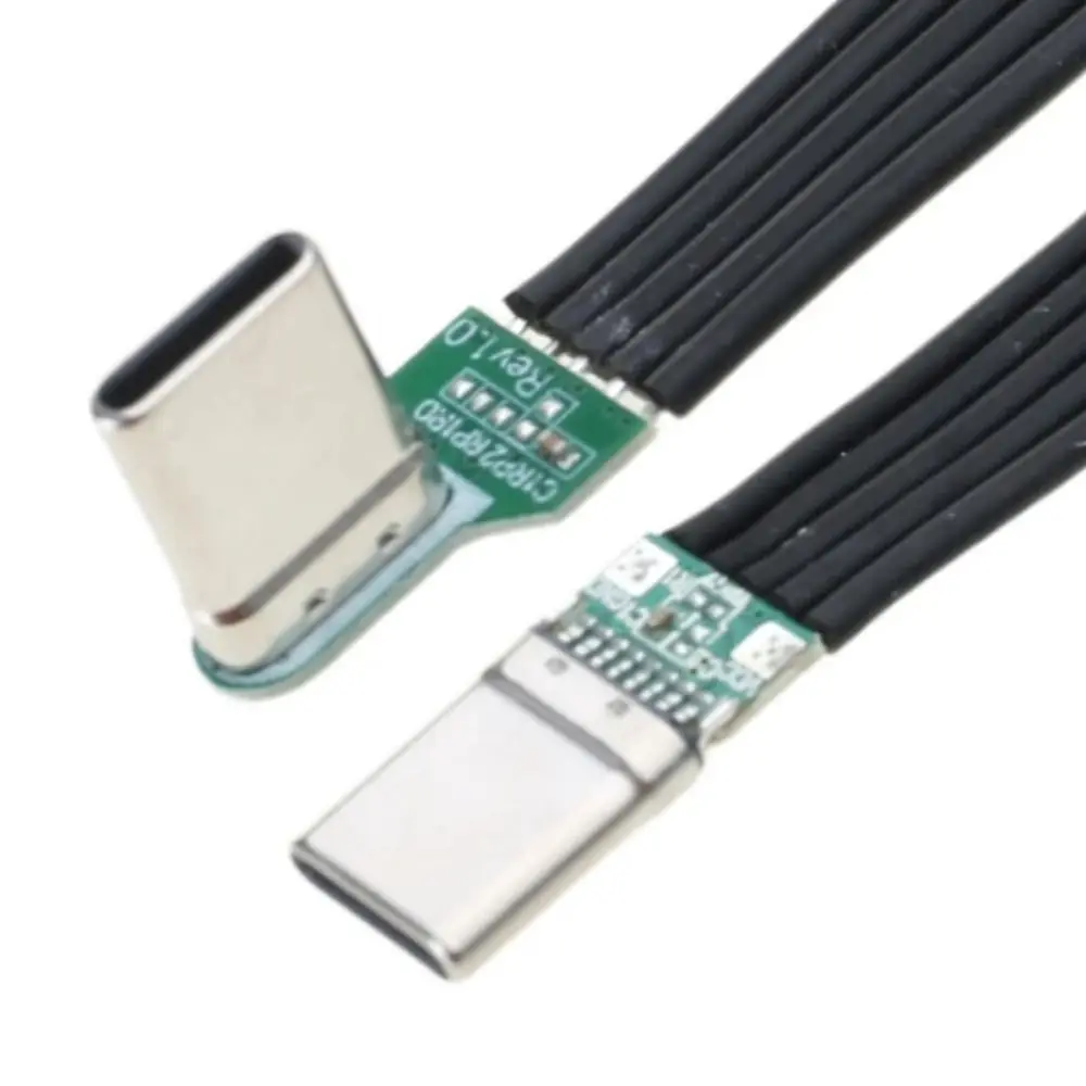 Double Headed Fast Charging Cord Anti Oxidation Lightweight Fast Charging Data Cord Flexible Flat Silicone