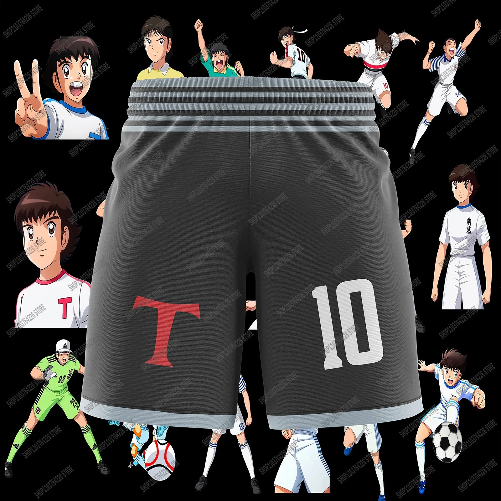 captain Tsubasa School Nansheng Olive And Benji Football Team Uniform Beach Pants Customized High Quality Clothing Customizable