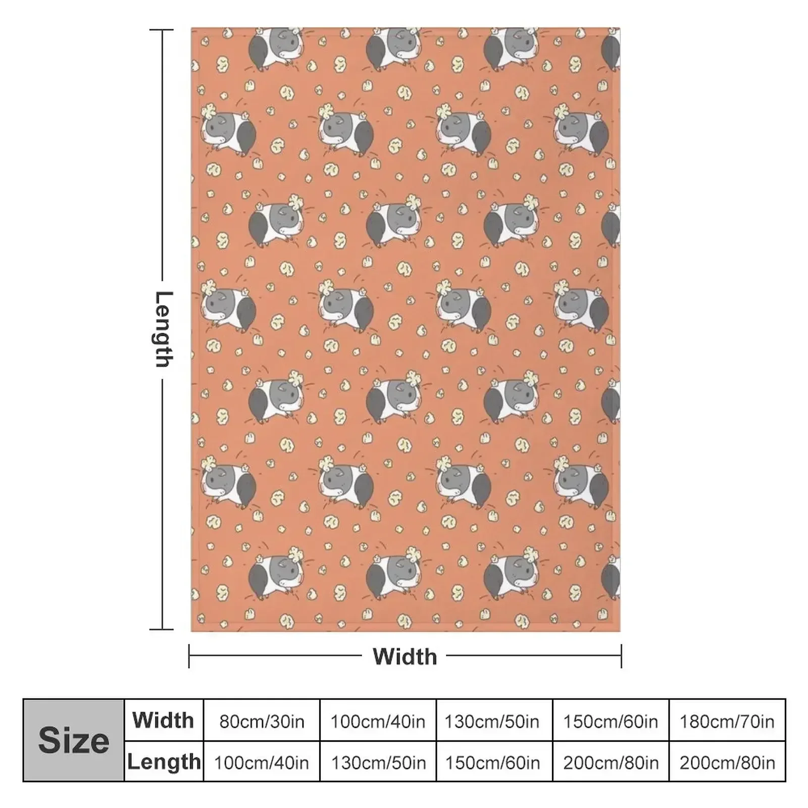 Guinea pig pattern, popcorning Throw Blanket Picnic Baby Luxury Designer Bed covers Blankets