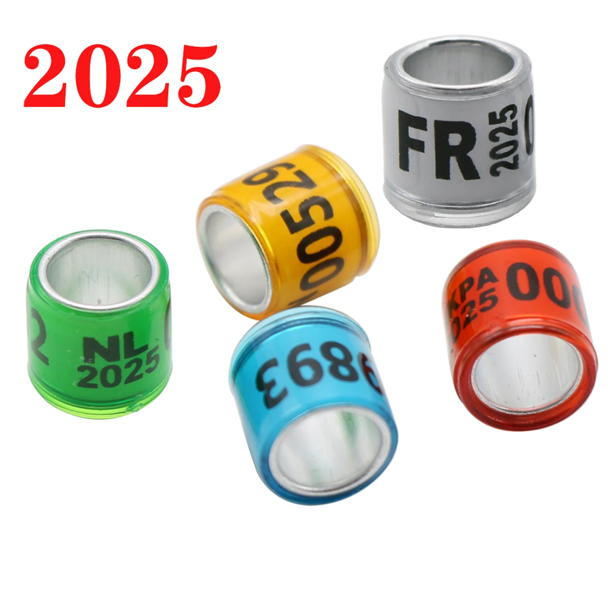 2025 Aluminum Plastic Material Pigeon Foot Ring With Number Bird Ring Messenger Pigeon Foot Signage Carry Identification Circle