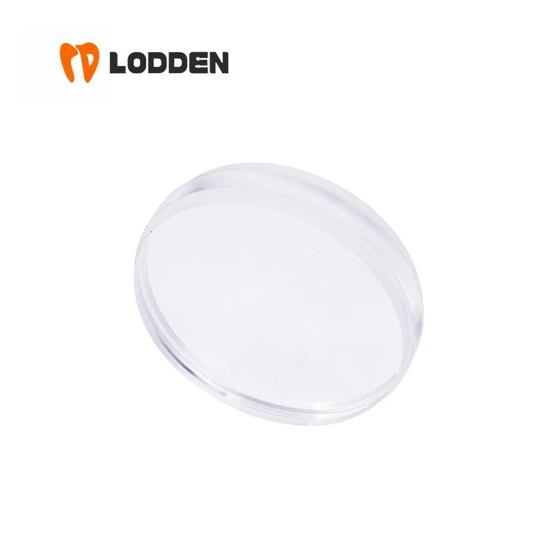 Lodden Clear Glossy Monolayer PMMA Disk for Dental Lab CAD CAM Material Clear Color Resin Disc Dental Lab