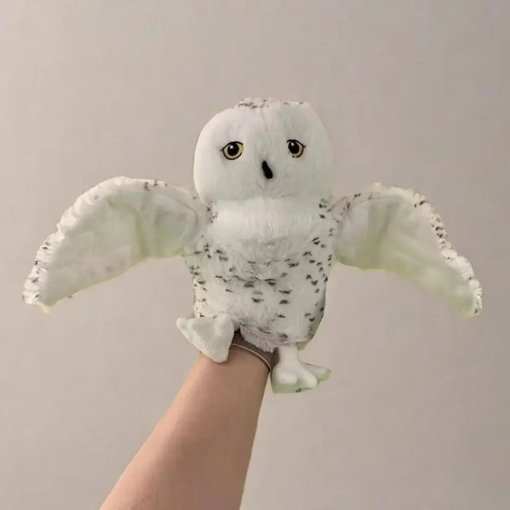 Jouets animaux simulé hibou marionnette à main éducative main doigt histoire marionnette Kawaii poupées 20 cm peluche hibou pour les enfants