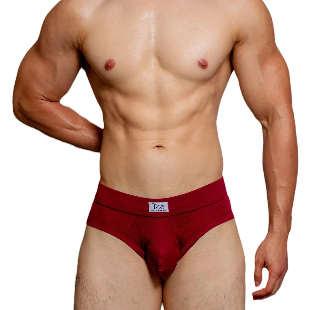Men's Underwear Low Waist Solid Color Briefs Letter Breathable Sweat Absorbing Youth Triangle Underpants
