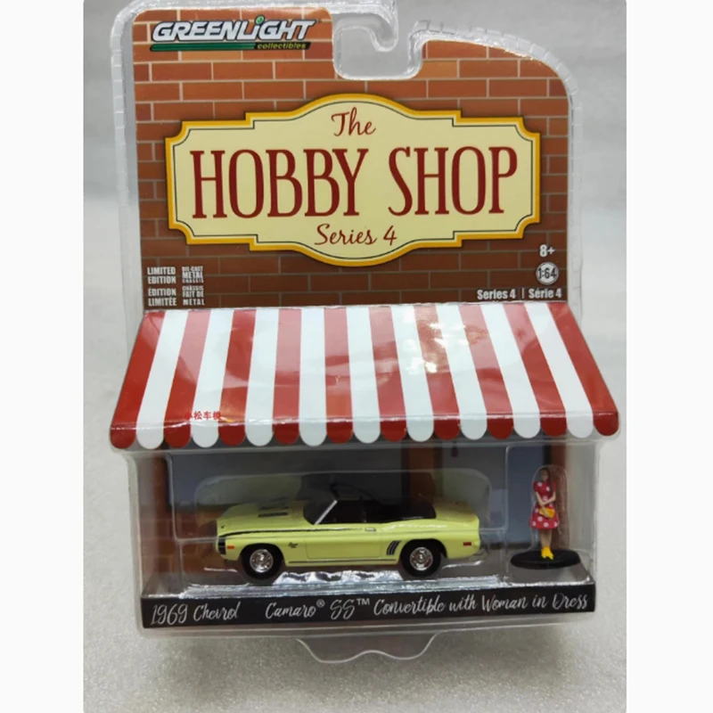 

Greenlight масштаб 1:64, кабриолет Camaro 1969, имитация модели автомобиля из сплава, статическая коллекция, украшенные праздничные подарки, игрушки