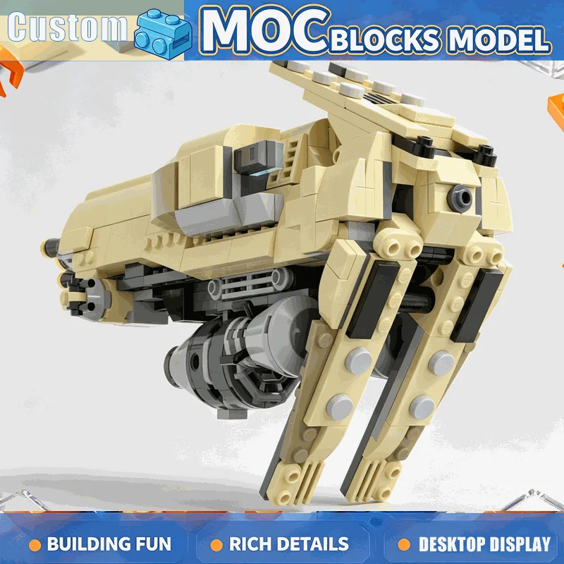 599PCS Futuristic Deep Space Exploration Starship Building Block Model DIY Assembly Toy Galactic Vehicle Home Display Collection