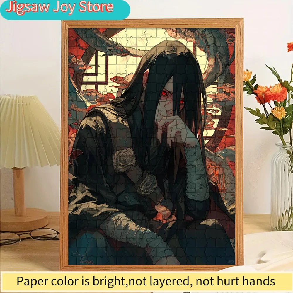 

Anime Naruto Orochimaru Red Eyes & Dragon Japanese Style Scene Paper Puzzle, Premium Thick Paper Material, High Definition Vivid