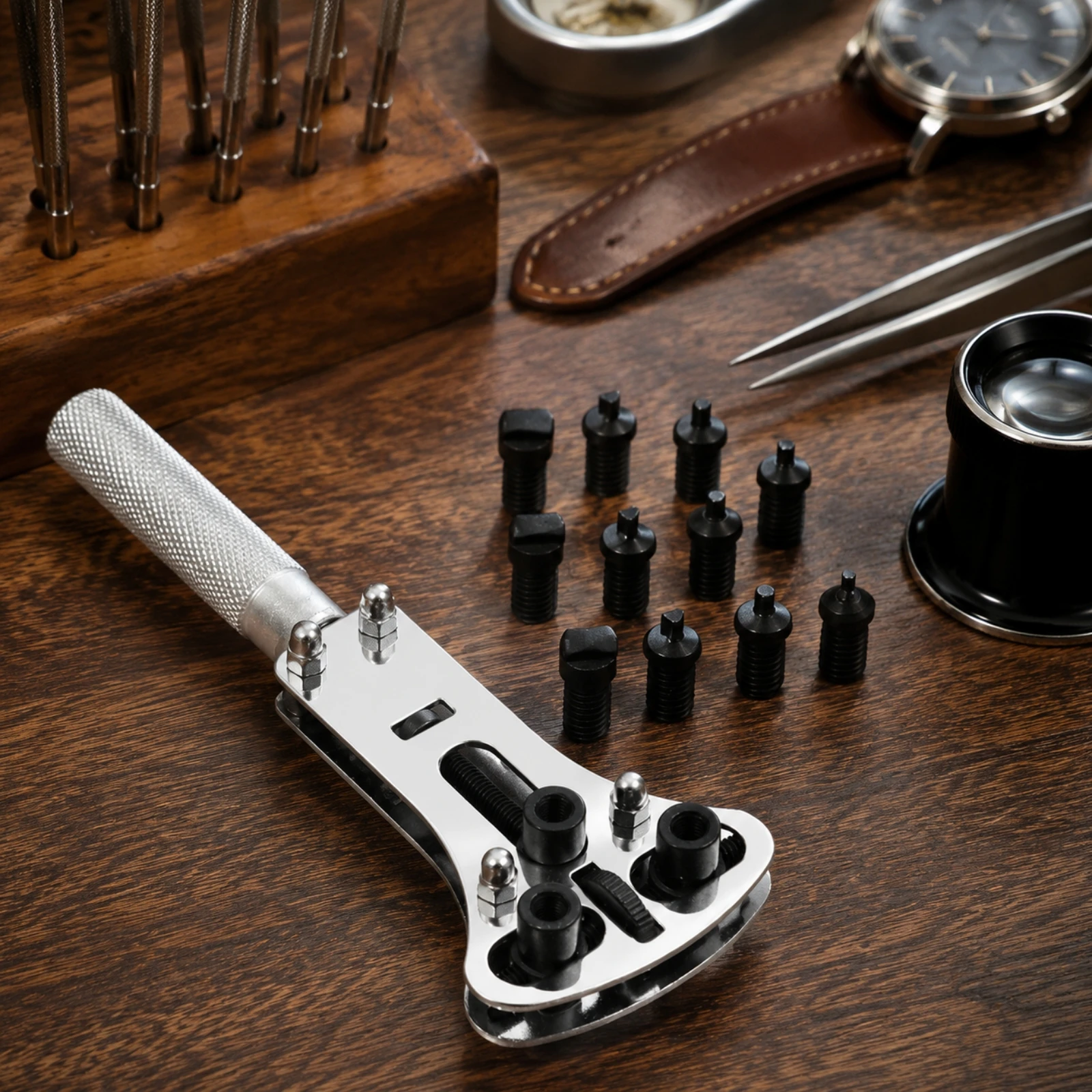 Three-Jaw Watch Case Opener Easy to Use Screw-Back Watch Cover Remover 3 Point Wrench Screw Case Remover Professional Portable