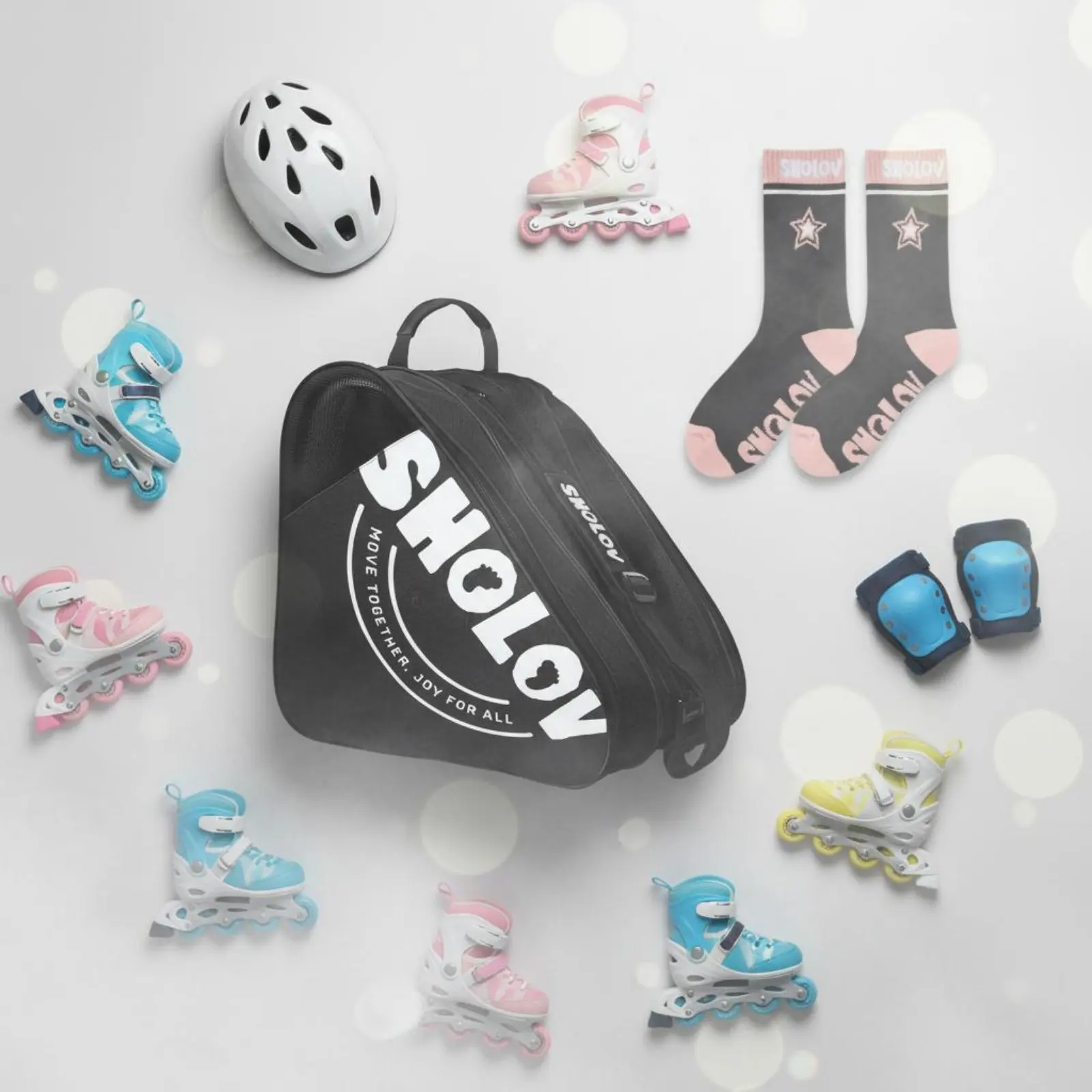 wheeled-skating-bag-sturdy-oxford-material-wheeled-skating-gear-bag-3-compartment-design-water-bottle-pocket-for-children